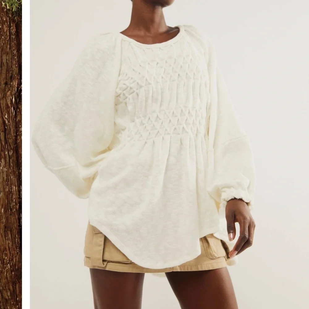 NWOT Free People Snowbell Babydoll Top, XS/S - Picture 2 of 6